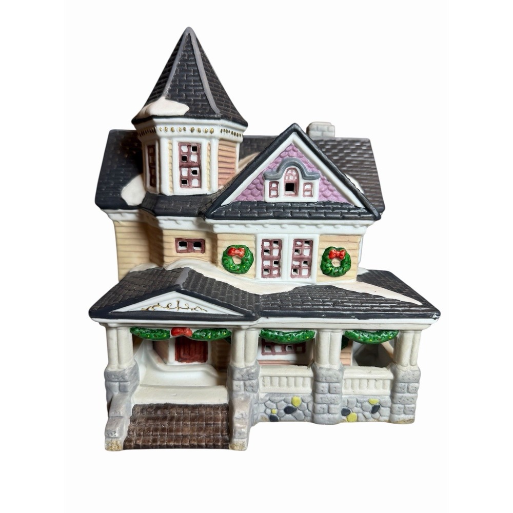 Copperfield Keepsake Porcelain Lighted Christmas Village House-‎ Victorian Home